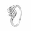 Thumbnail Image 2 of 0.12 CT. T.W. Diamond Triple Cluster Mom Ring in Sterling Silver