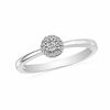 Thumbnail Image 0 of 0.10 CT. T.W. Diamond Frame Promise Ring in Sterling Silver