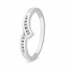 Thumbnail Image 2 of 0.10 CT. T.W. Diamond Chevron Band in Sterling Silver