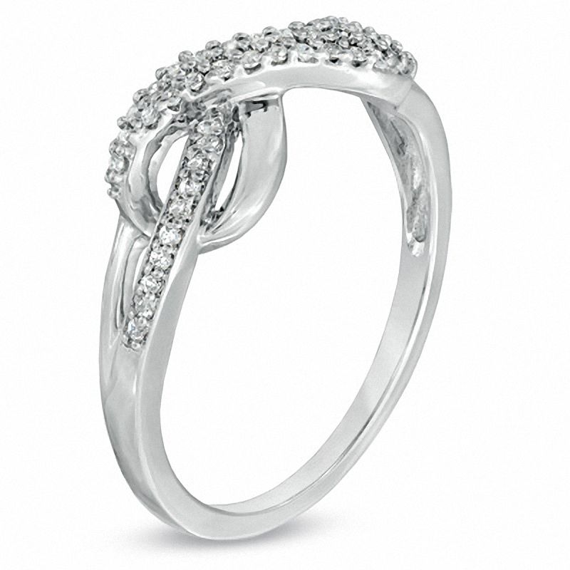 0.20 CT. T.W. Diamond Infinity Loop Ring Sterling Silver