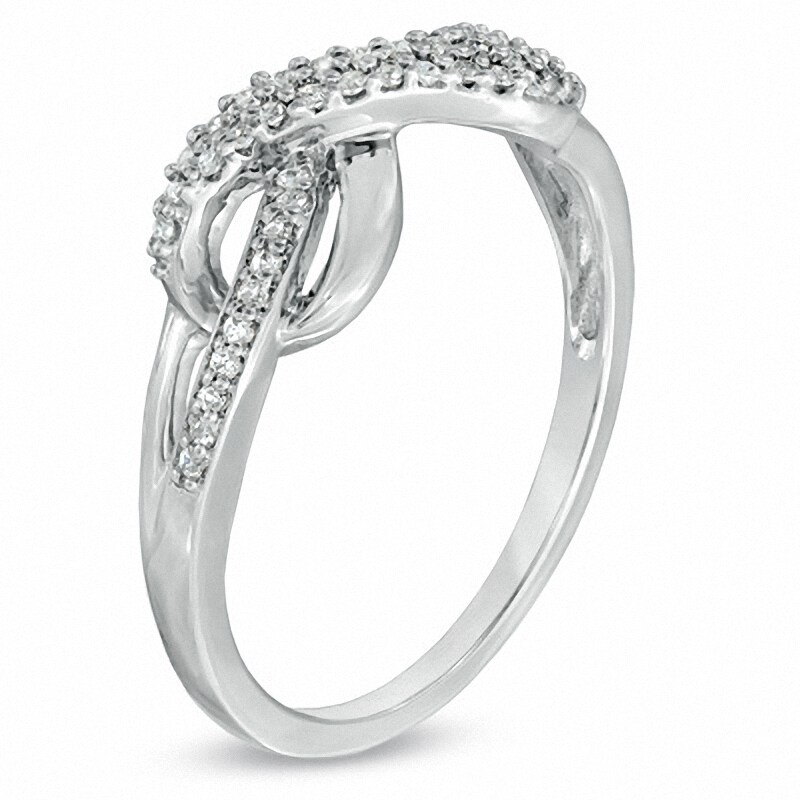 0.20 CT. T.W. Diamond Infinity Loop Ring in Sterling Silver