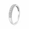 0.15 CT. T.W. Diamond Double Row Anniversary Band in Sterling Silver