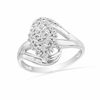 Thumbnail Image 2 of 0.20 CT. T.W. Marquise Multi-Diamond Bypass Ring in Sterling Silver