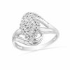 Thumbnail Image 1 of 0.20 CT. T.W. Marquise Multi-Diamond Bypass Ring in Sterling Silver