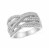 Thumbnail Image 1 of 0.75 CT. T.W. Diamond Woven Fashion Ring in Sterling Silver