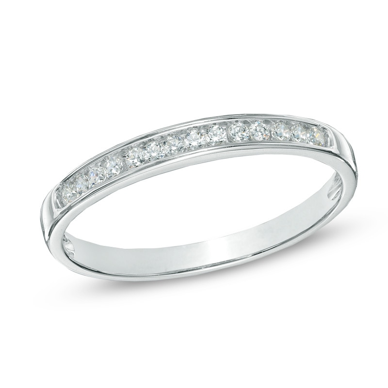 0.12 CT. T.W. Diamond Anniversary Band in Sterling Silver
