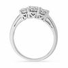 Thumbnail Image 2 of 0.16 CT. T.W. Diamond Three Stone Promise Ring in Sterling Silver