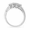 Thumbnail Image 3 of 0.16 CT. T.W. Diamond Three Stone Promise Ring in Sterling Silver