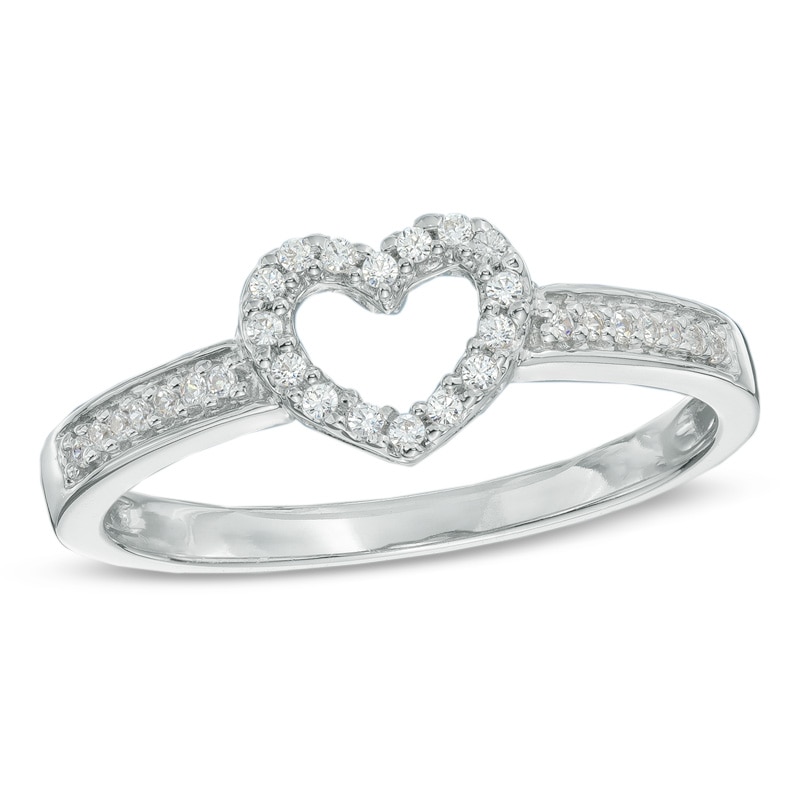 0.10 CT. T.W. Diamond Heart Ring in Sterling Silver