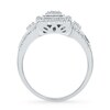 Thumbnail Image 3 of 0.33 CT. T.W. Princess-Cut Diamond Rectangular Frame Ring in Sterling Silver