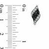 Thumbnail Image 2 of 0.25 CT. T.W. Black and White Diamond Wave Earrings in Sterling Silver