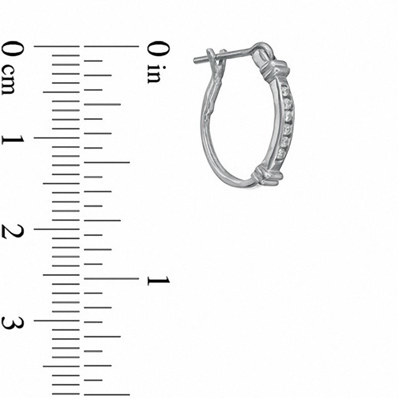 0.12 CT. T.W. Diamond Hoop Earrings in Sterling Silver