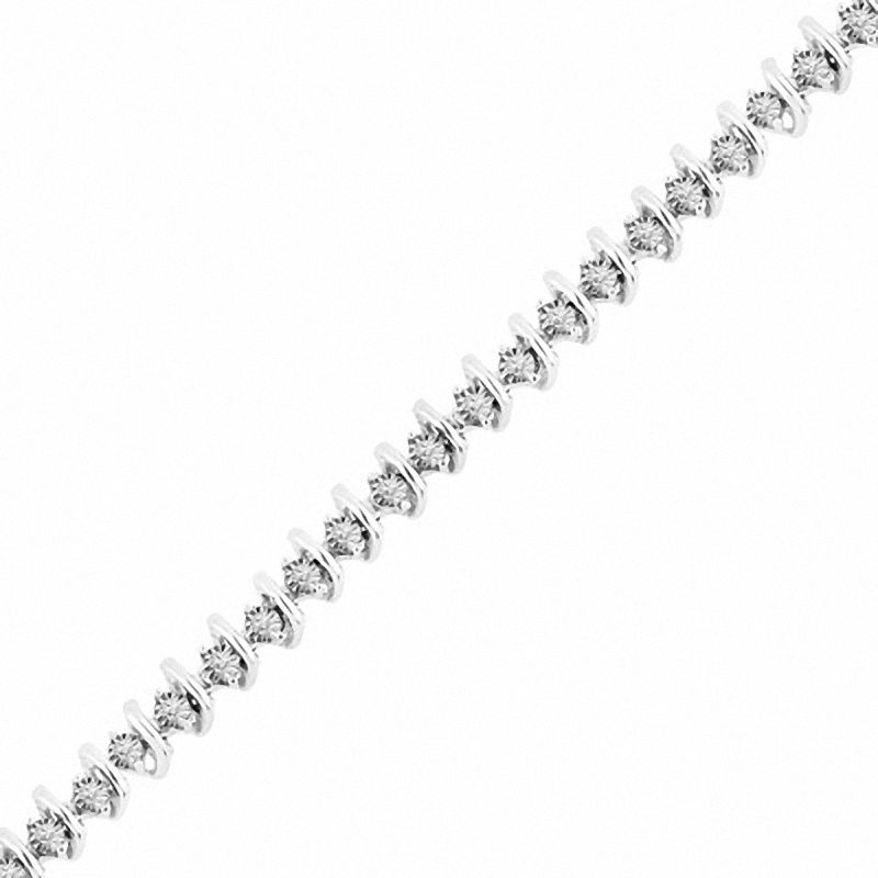 CT. T.W. Diamond Tennis Bracelet in Sterling Silver|Peoples Jewellers