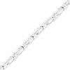 Thumbnail Image 1 of 0.50 CT. T.W. Baguette Diamond "X" Line Bracelet in Sterling Silver