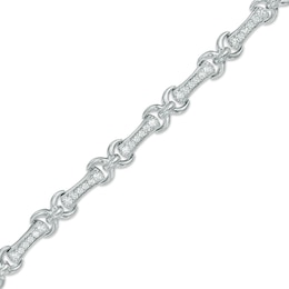 1.00 CT. T.W. Diamond Bar Bracelet in Sterling Silver