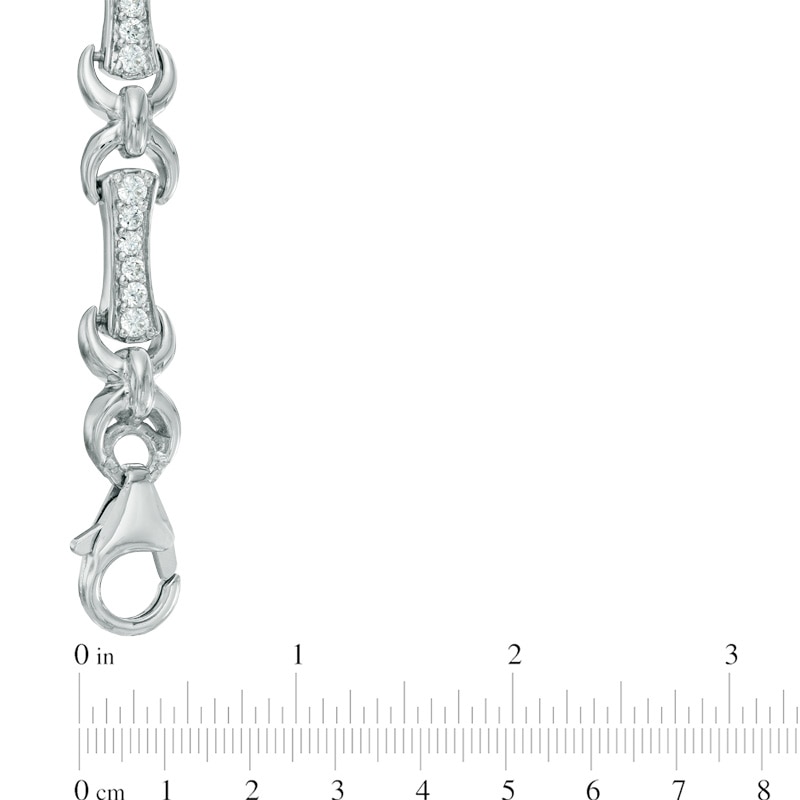 1.00 CT. T.W. Diamond Bar Bracelet in Sterling Silver|Peoples Jewellers