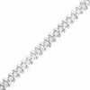 Thumbnail Image 1 of 0.25 CT. T.W. Diamond Tennis Bracelet in Sterling Silver