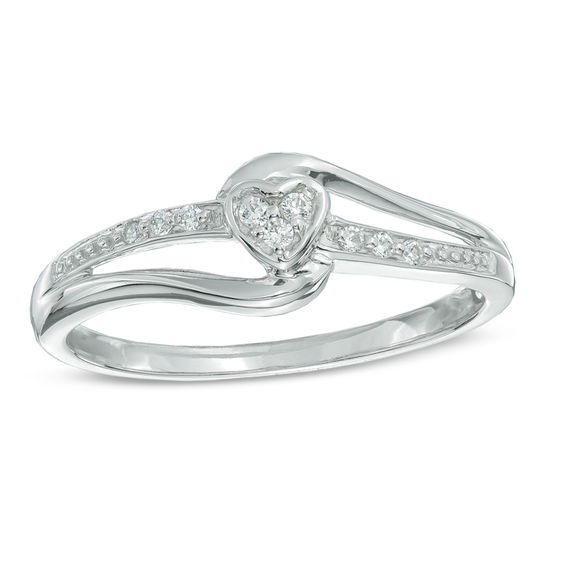 Diamond Accent Double Heart Promise 