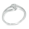 Thumbnail Image 1 of Diamond Accent Heart Split Shank Promise Ring in Sterling Silver