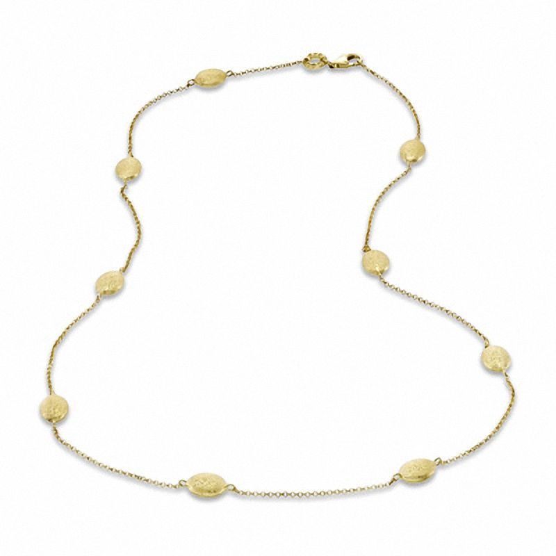 Main Image 2 of Charles Garnier Oval Station Necklace in Sterling Silver with 18K Gold Plate - 25"