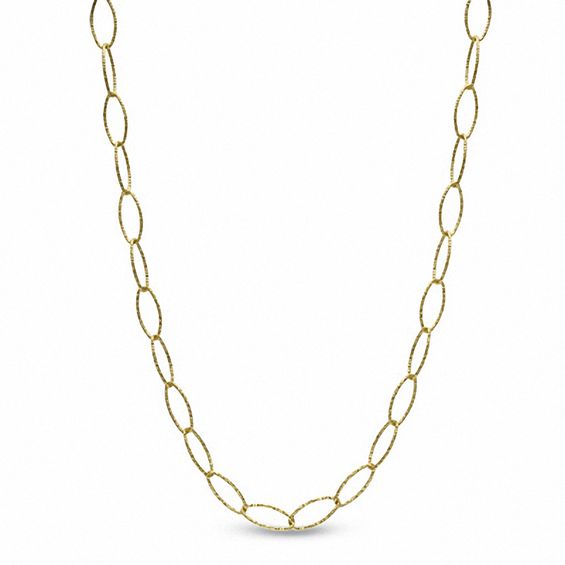 Charles Garnier Oval Link Necklace in Sterling Silver with 18K Gold Plate - 30"