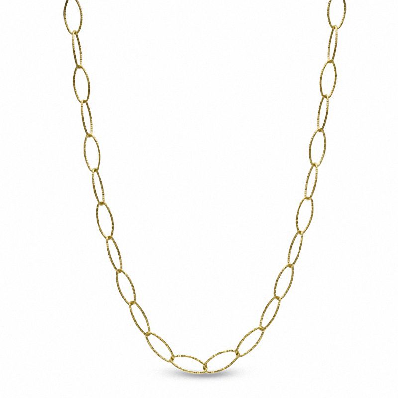 Main Image 1 of Charles Garnier Oval Link Necklace in Sterling Silver with 18K Gold Plate - 30"