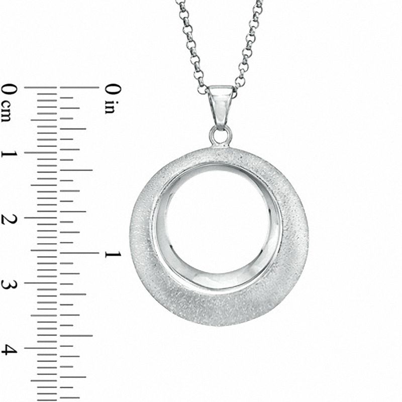 Main Image 2 of Charles Garnier Bevelled Circle Pendant in Sterling Silver
