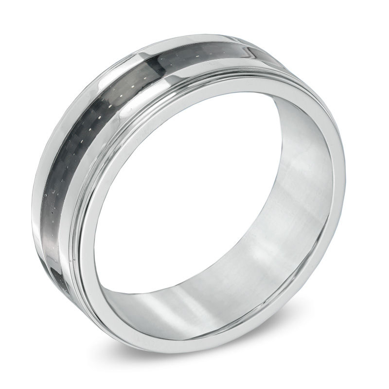 8.0mm Wedding Band in Two-Tone Cobalt - Size 10
