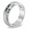 Thumbnail Image 2 of 0.33 CT. T.W. Enhanced Blue and White Diamond Ring in Sterling Silver