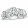 Thumbnail Image 1 of 1.00 CT. T.W. Diamond Cluster Engagement Ring in 10K White Gold