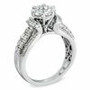 Thumbnail Image 2 of 1.00 CT. T.W. Diamond Cluster Engagement Ring in 10K White Gold