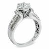 Thumbnail Image 1 of 1.00 CT. T.W. Diamond Cluster Engagement Ring in 10K White Gold