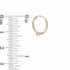 Thumbnail Image 2 of Child's Hoop Earrings with Pink Cubic Zirconia in 14K Gold