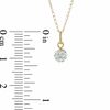 Thumbnail Image 1 of Child's Crystal Ball Pendant in 14K Gold - 13"