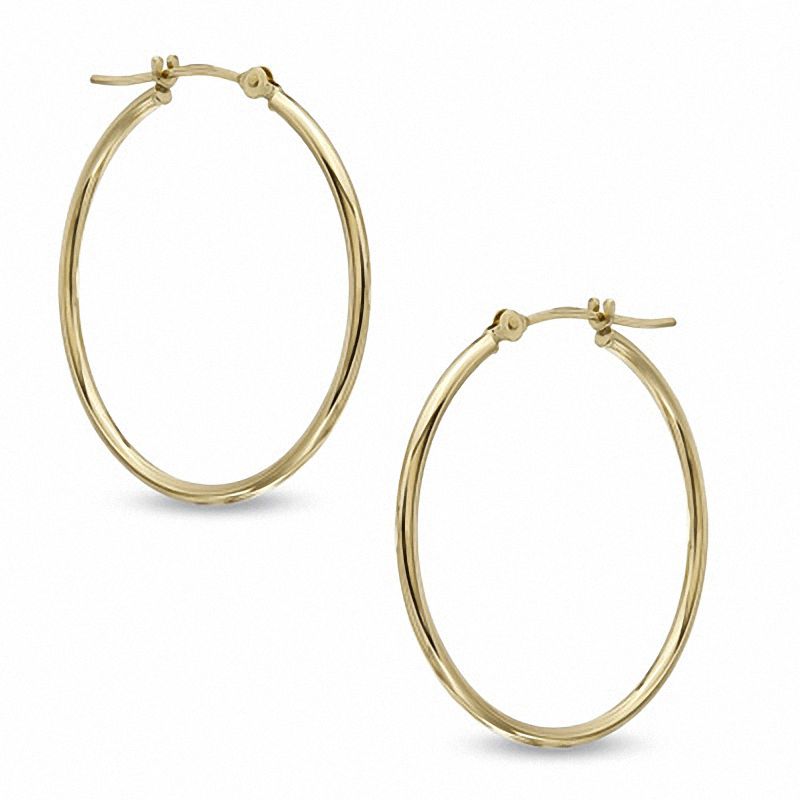 28mm Hoop Earrings in 14K Gold
