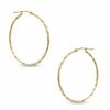 Thumbnail Image 0 of 35mm Square Twist Hoop Earrings in 14K Gold