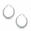 Thumbnail Image 0 of Crystal Hoop Earrings in Sterling Silver