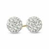 7.8mm Crystal Ball Stud Earrings in 14K Gold