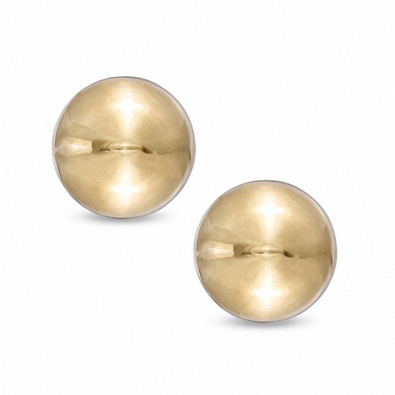 6.0mm Ball Stud Earrings in 14K Gold|Peoples Jewellers