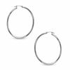 47mm Polished Hoop Earrings in 14K White Gold