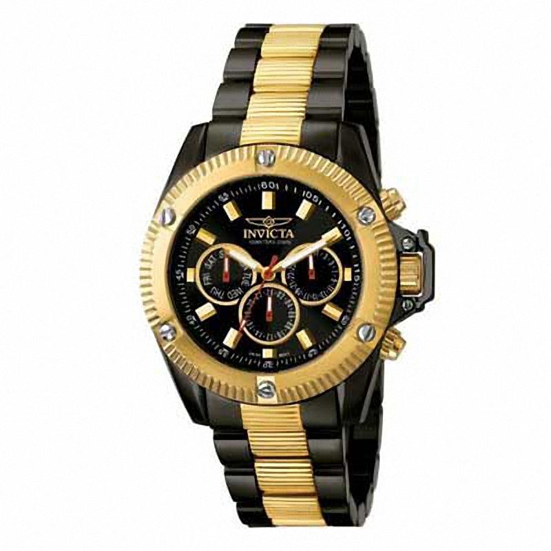 Men's Invicta Specialty Chronograph Two-Tone Watch with Black Dial (Model: 5719)|Peoples Jewellers