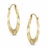 Thumbnail Image 1 of Swirl Hoop Earrings in 14K Gold
