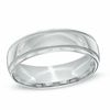 Men's 6.0mm Comfort Fit Wedding Band in Sterling Silver