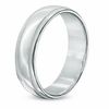 Thumbnail Image 1 of Men's 6.0mm Comfort Fit Wedding Band in Sterling Silver