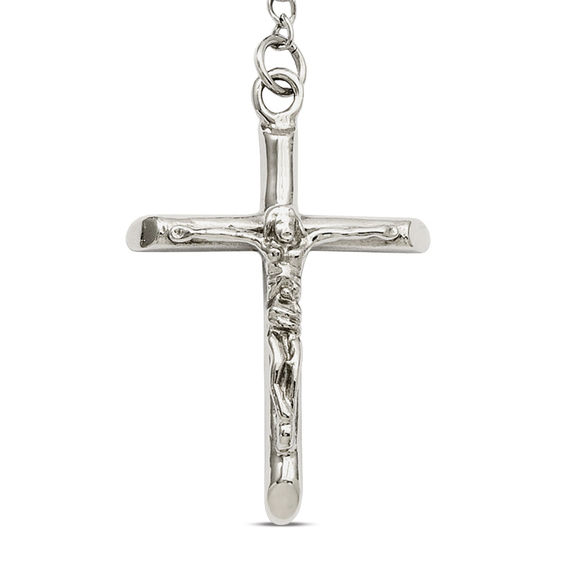 Rosary Necklace in Stainless Steel - 25" Rosary Necklace in Stainless Steel - 25"