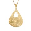 Thumbnail Image 1 of Pear-Shaped Textured Wire Pendant in 10K Gold