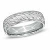 Men's 6.0mm Comfort Fit Wedding Band in Sterling Silver