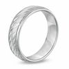 Men's 6.0mm Comfort Fit Wedding Band in Sterling Silver