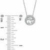 6.0mm Lab-Created White Sapphire Pendant in 10K White Gold