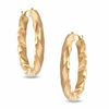 Thumbnail Image 1 of Square Twisted Hoop Earrings in 14K Gold